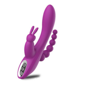 JP2013 Vibrador 3 en 1 Punto G y vibrador de clítoris con sonda anal